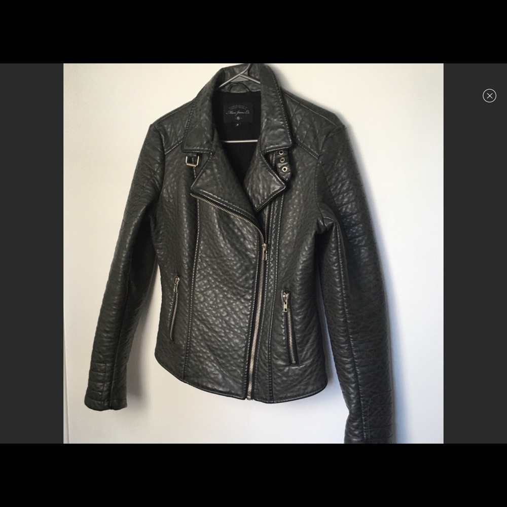 Mavi Charcoal Grey Vegan Leather Jacket - Picture 7 of 13